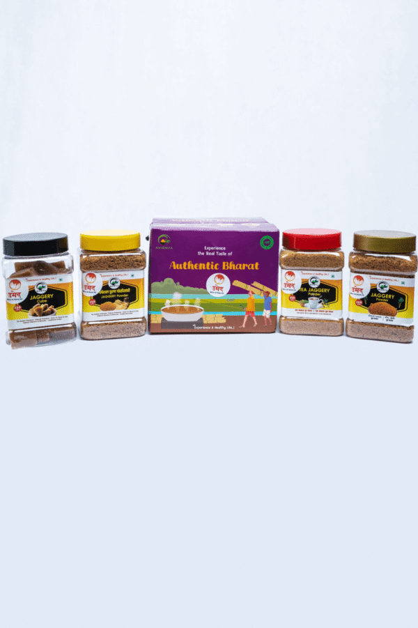 Tea Jaggery + Lemongrass + Regular Jaggery + Puranpoli Powder