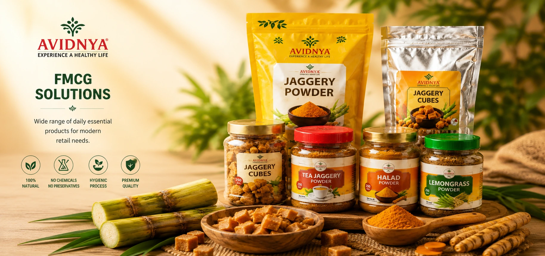 Tea Jaggery + Regular Jaggery + Turmeric + Raisins (Golden Sangli)